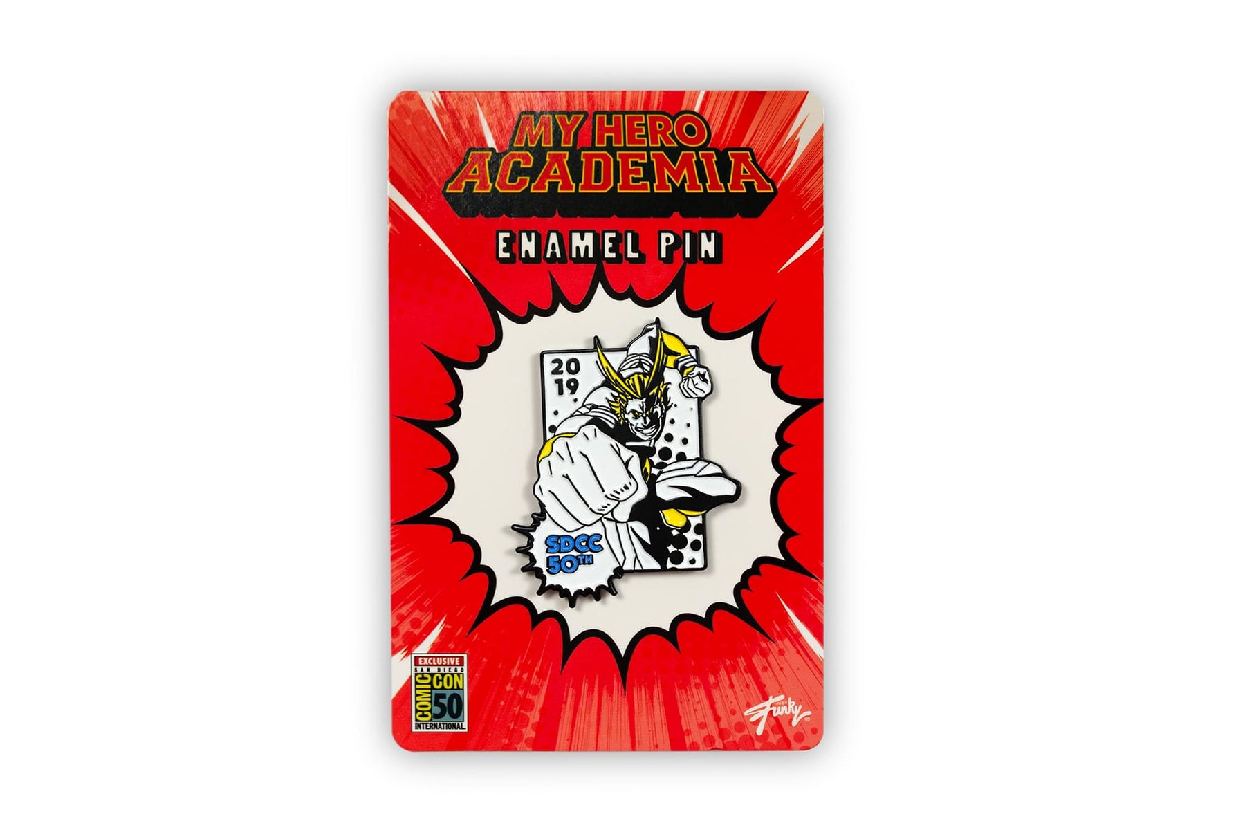 My Hero Academia All Might SDCC 2019 Exclusive 2-Inch Enamel Collector Pin