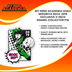 My Hero Academia Izuku Midoriya SDCC 2019 Exclusive 2-Inch Enamel Collector Pin