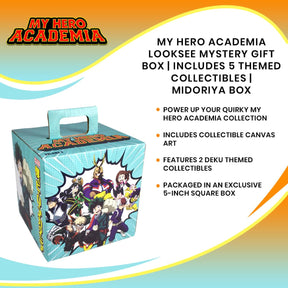 My Hero Academia LookSee Mystery Gift Box | Includes 5 Themed Collectibles | Midoriya Box