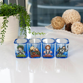 My Hero Academia 2oz Square Shot Glass 4 Pack