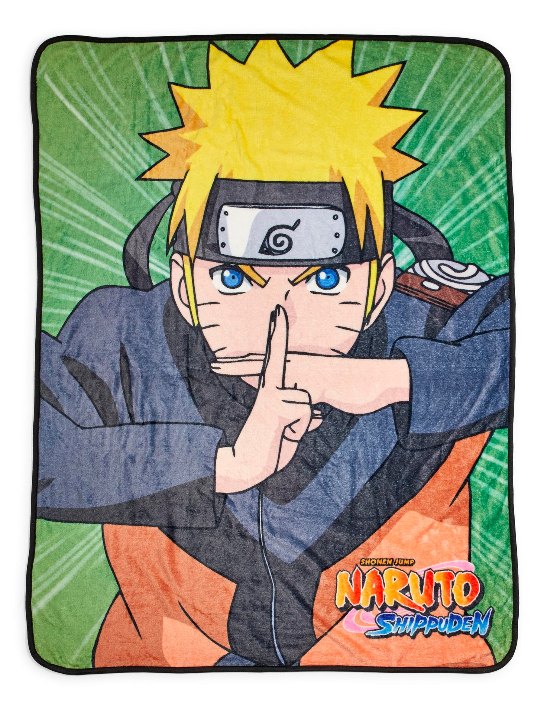 Naruto Shippuden Naruto Uzumaki Character Fleece Throw Blanket | 60 x 45 Inches