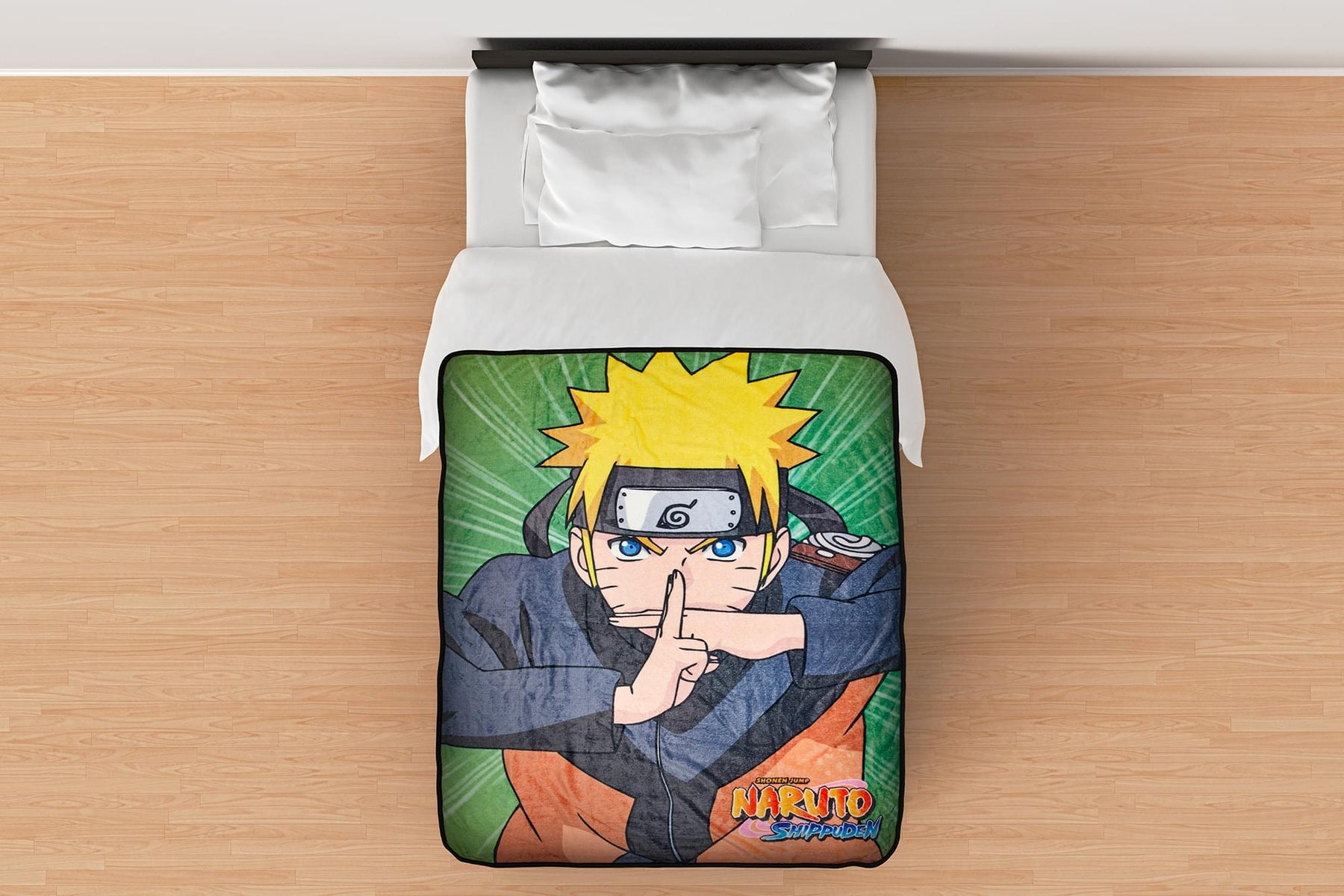 Naruto Shippuden Naruto Uzumaki Character Fleece Throw Blanket | 60 x 45 Inches