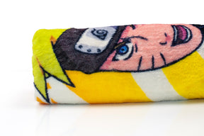 Naruto With Kanji Symbols Large Anime Fleece Throw Blanket | 60 x 45 Inches