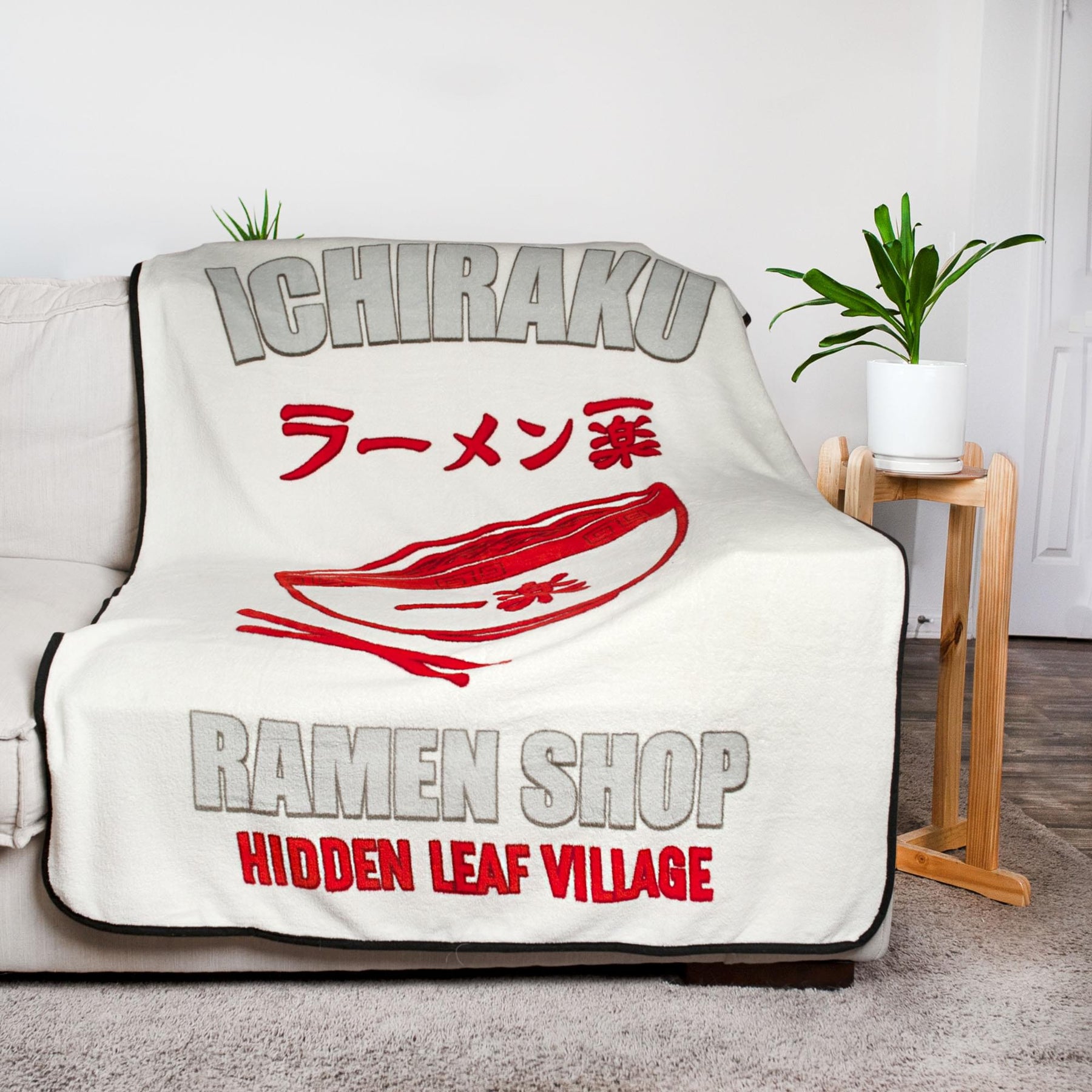 Naruto Ichiraku Ramen Fleece Throw Blanket | 45 x 60 Inches