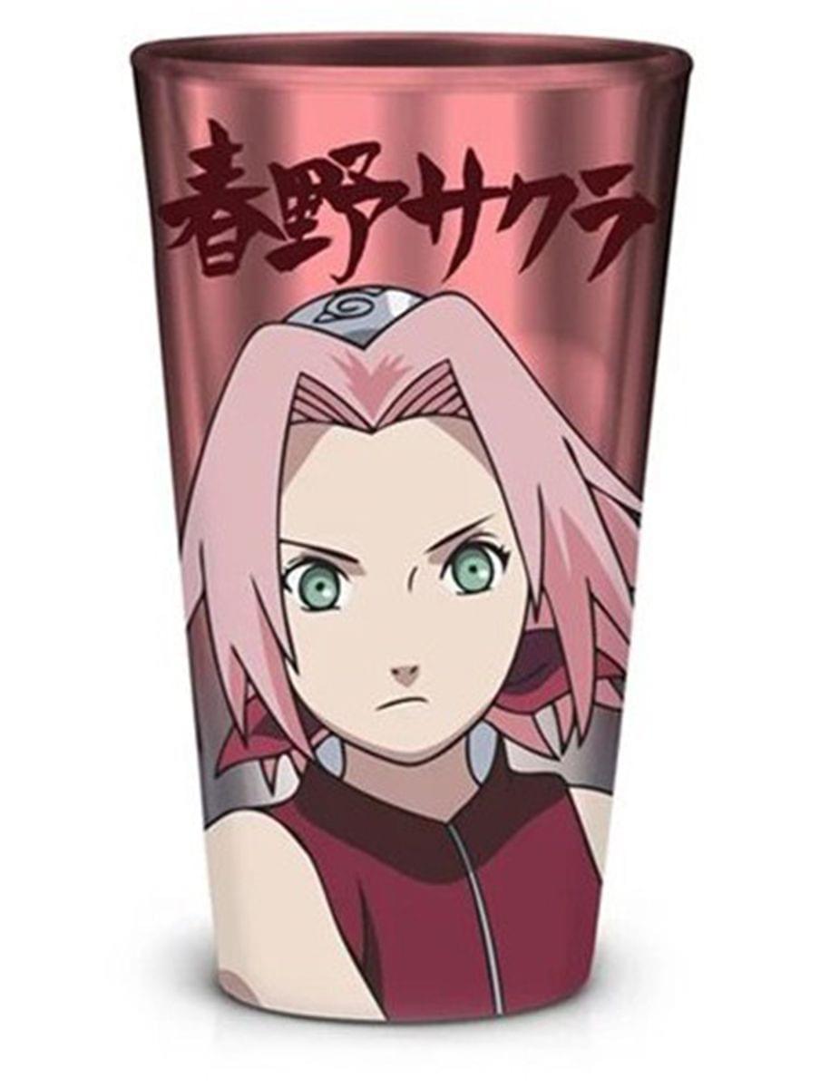 Naruto Shippuden Sakura Pink Luster Pint Glass
