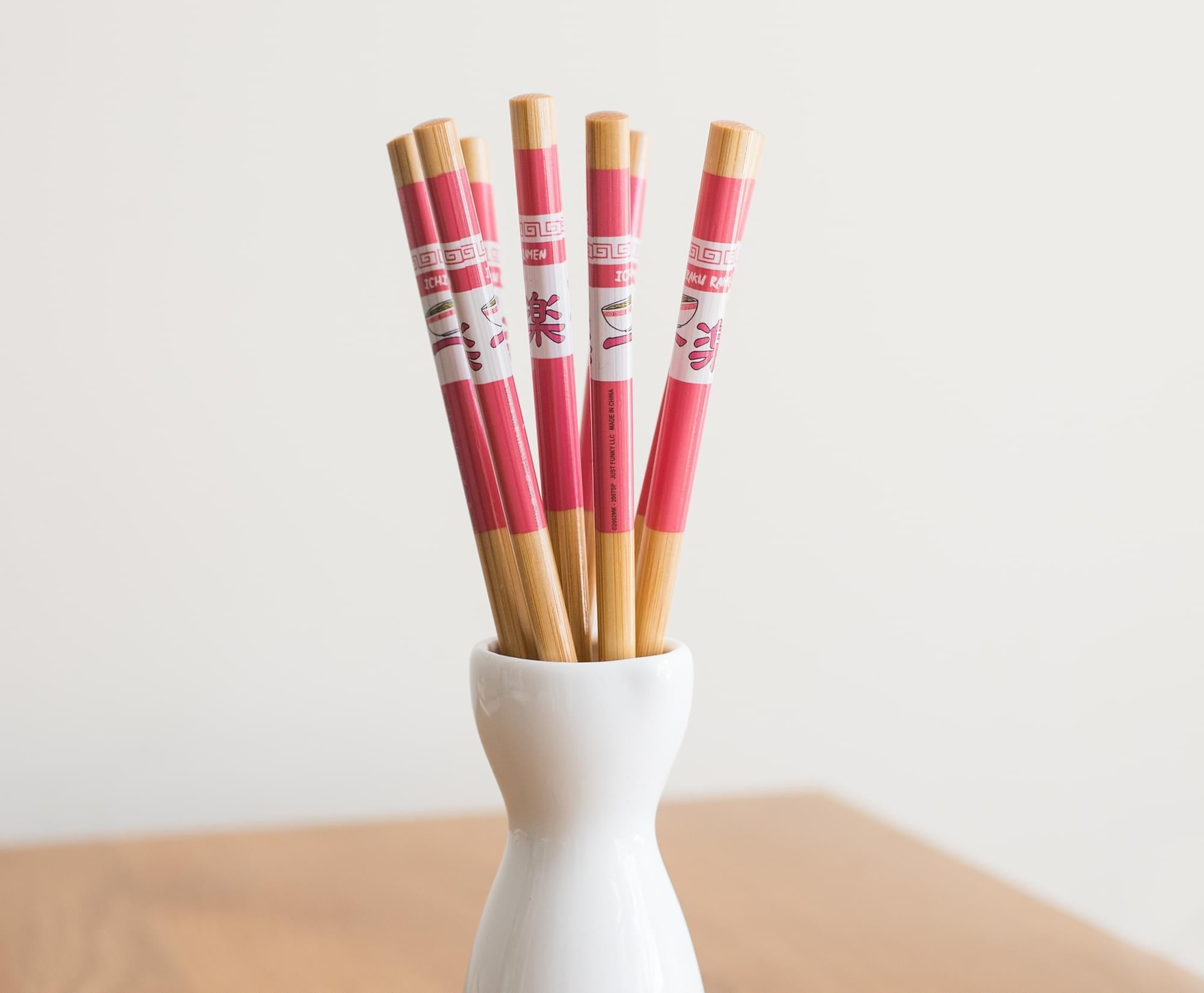 Naruto: Shippuden Ichiraku Ramen Bamboo Chopsticks | Set of 4