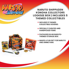 Naruto Shippuden Konoha Collectors Looksee Box | Includes 5 Themed Collectibles