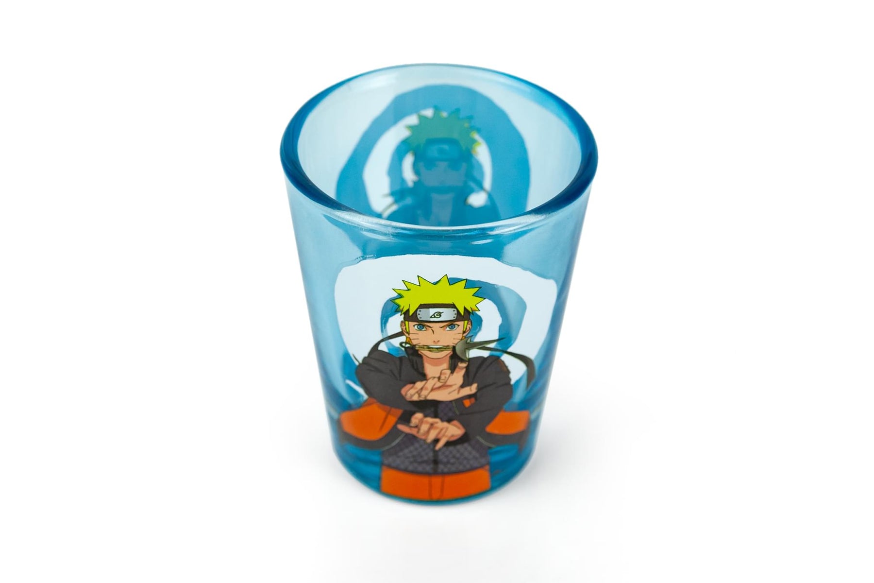 Naruto: Shippuden Naruto Uzumaki Blue Spiral Shot Glass | Holds 2 Ounces