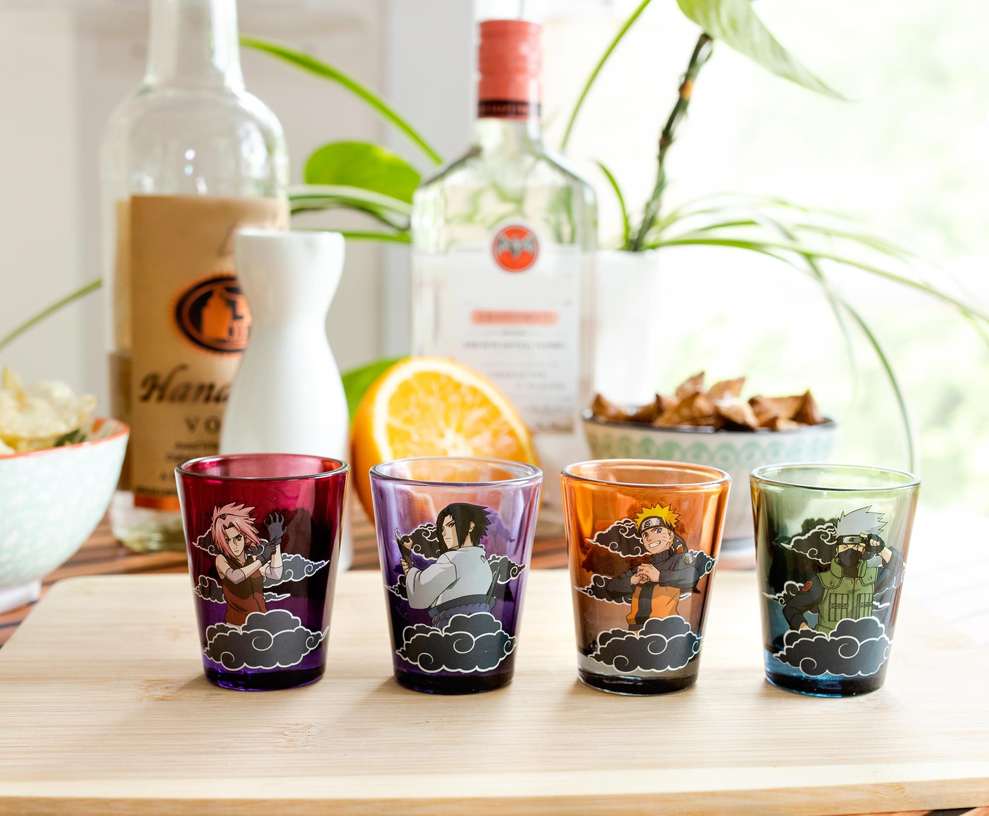Naruto Shippuden Team 7 Characters 2-Ounce Mini Shot Glasses | Set of 4