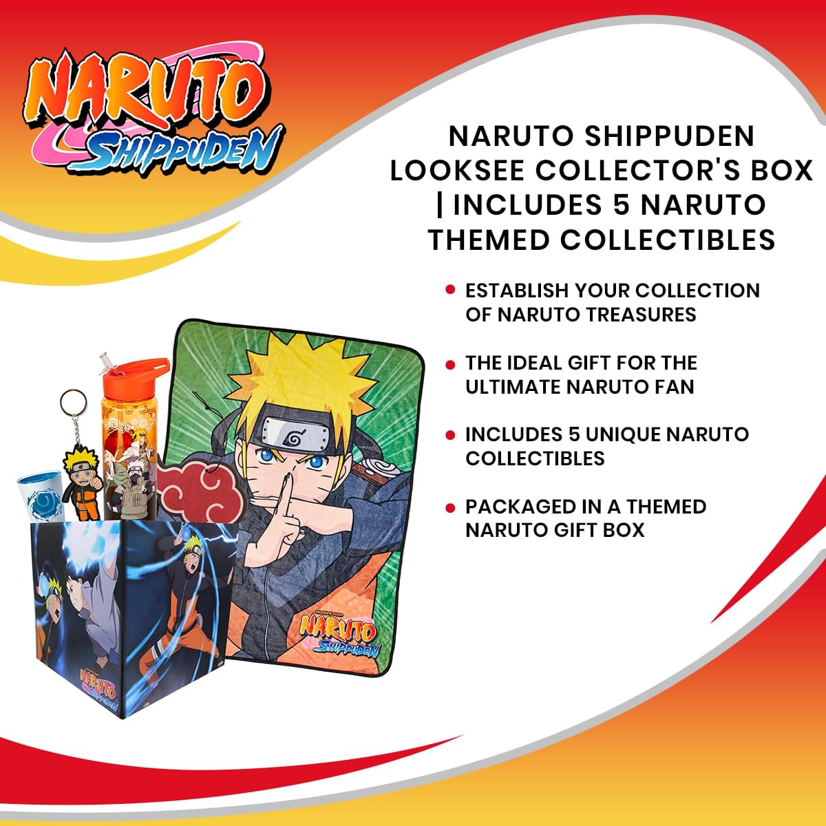 Naruto Shippuden LookSee Collector's Box | Includes 5 Naruto Themed Collectibles