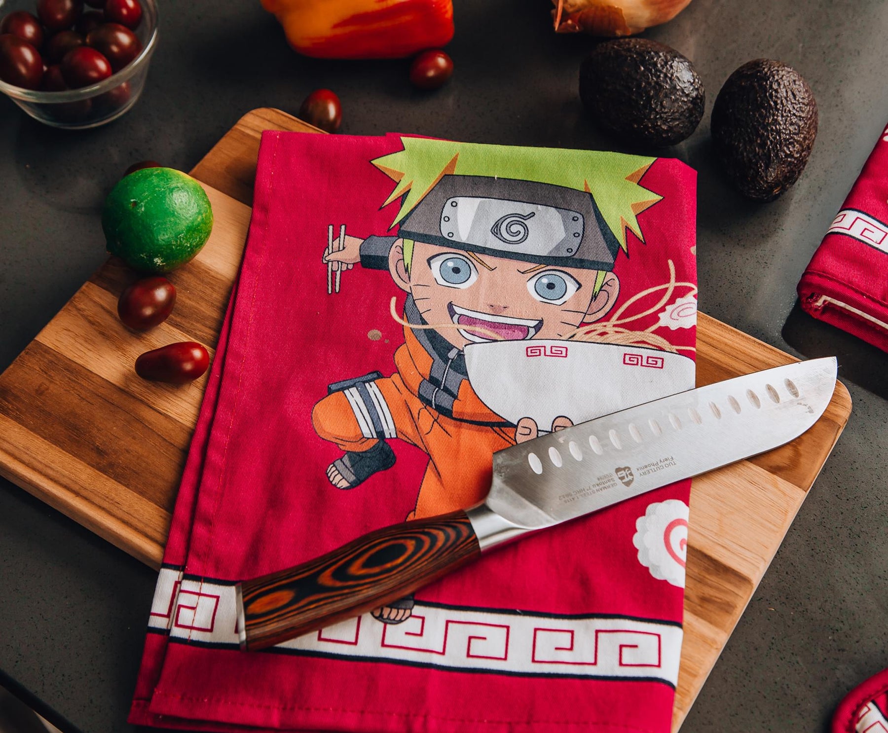 Naruto Chibi Ramen 3-Piece Kitchen Set | Oven Mitt, Dish Towel, Pot Holder