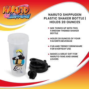 Naruto Shippuden Plastic Shaker Bottle | Holds 20 Ounces
