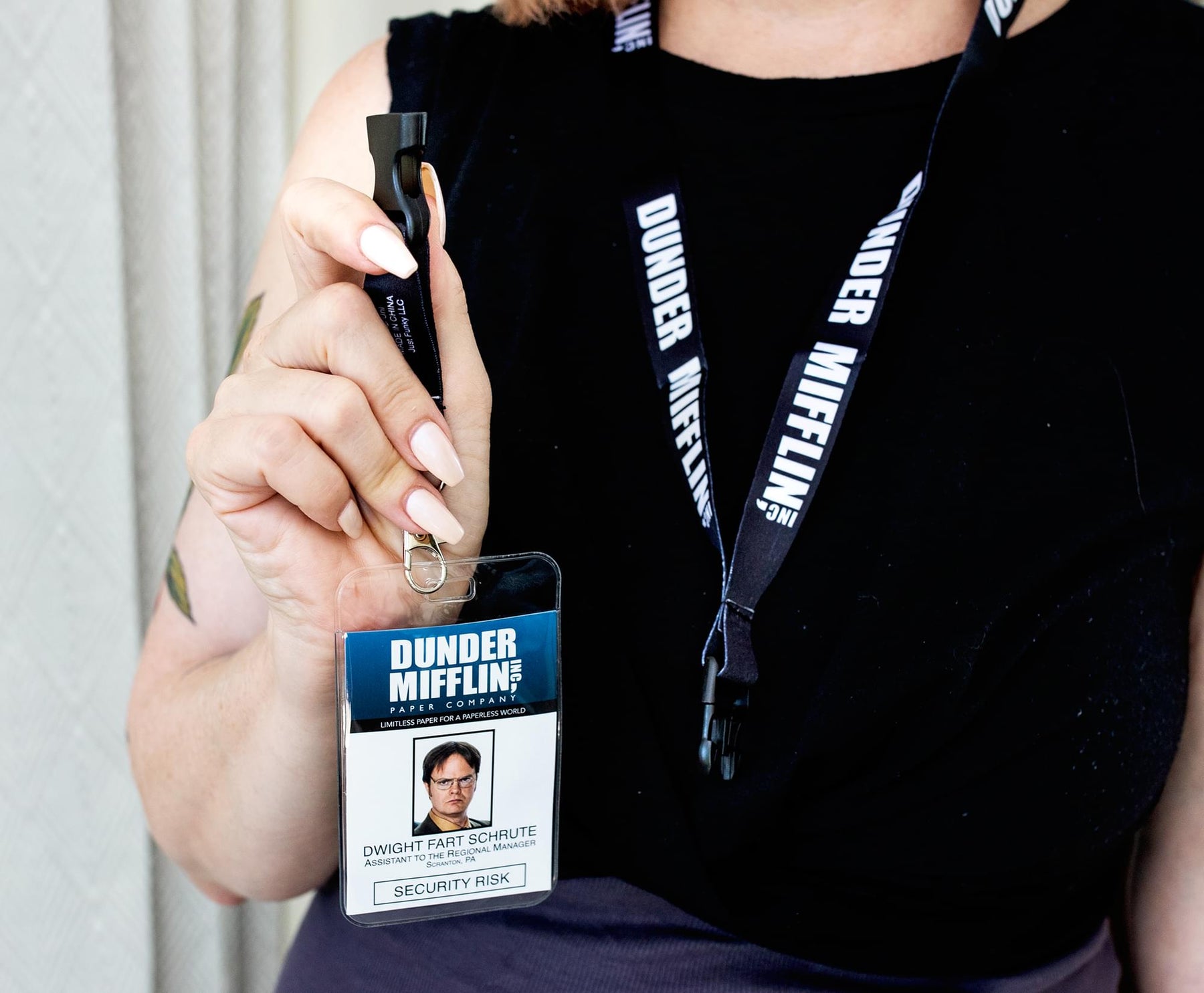 The Office Dunder Mifflin 22-Inch Lanyard With Dwight Schrute ID Card