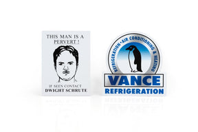 The Office Fridge Magnet Set - 4pcs Cool 4x3 Inches Flat Refrigerator Magnets