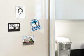The Office Fridge Magnet Set - 4pcs Cool 4x3 Inches Flat Refrigerator Magnets