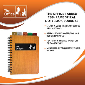 The Office Tabbed 288-Page Spiral Notebook Journal