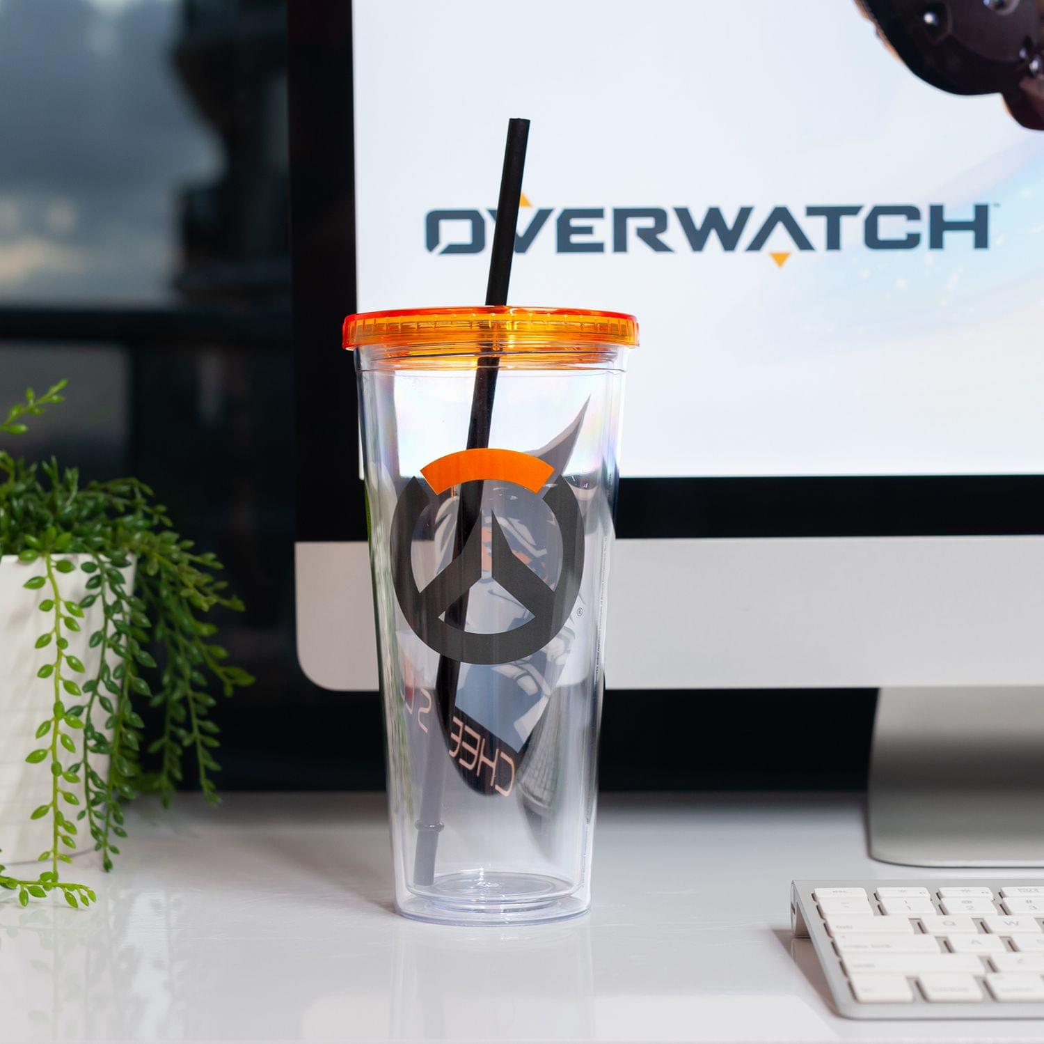 Overwatch Tracer Tumbler Cup | Travel Tumbler With Lid & Straw | Holds 24 Ounces
