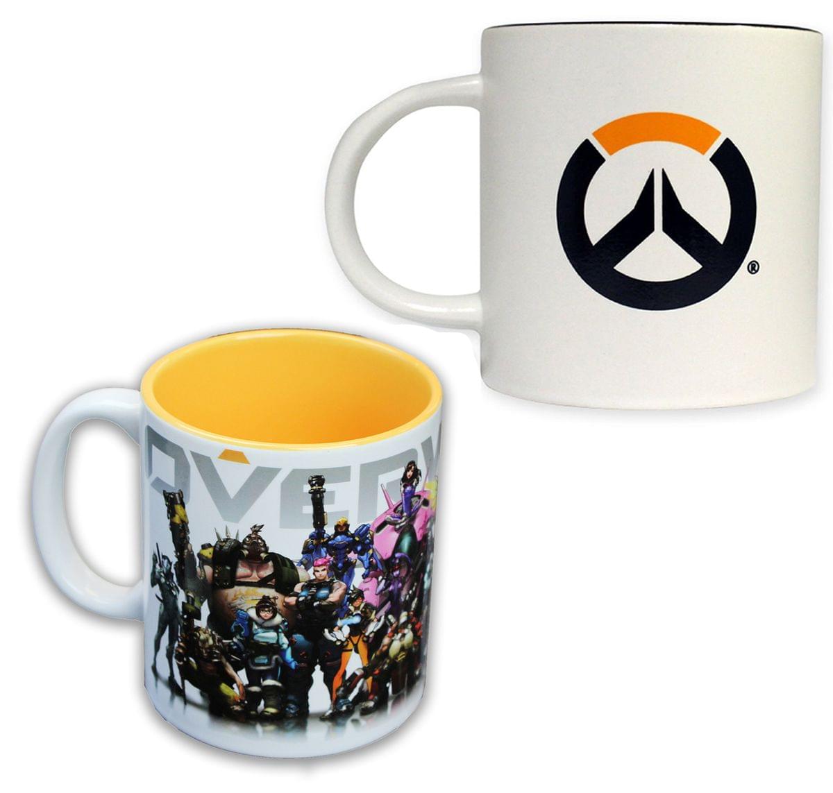 Overwatch 16oz Mug Bundle, Set of 2, Logo and Heroes