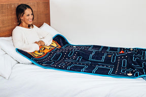 Pac-Man Maze Fleece Throw Blanket | Cozy Lightweight Blanket | 45 x 60 Inches