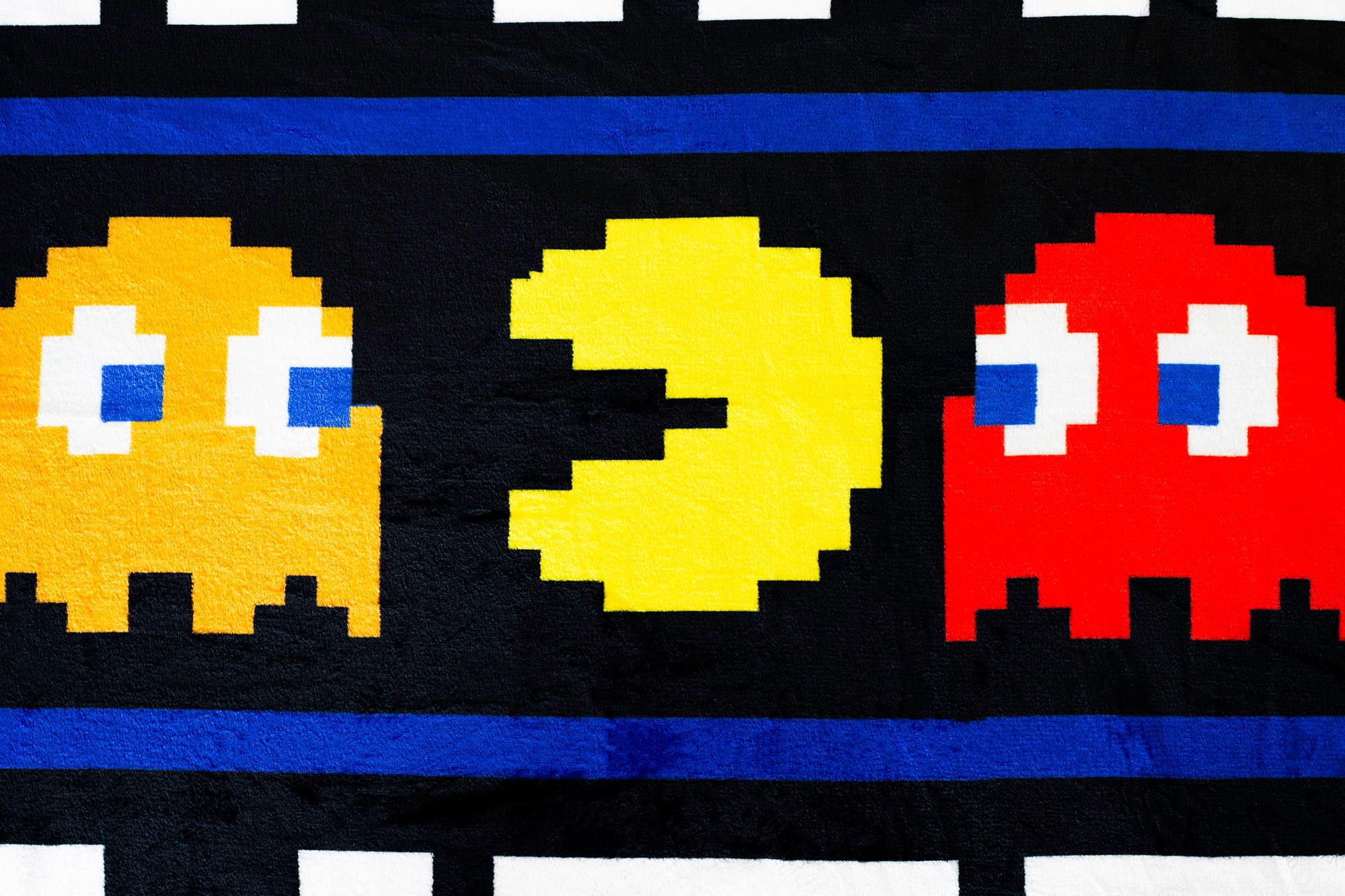 PAC-MAN "Game Over" Fleece Throw Blanket | 45 x 60 Inch Cozy Blanket