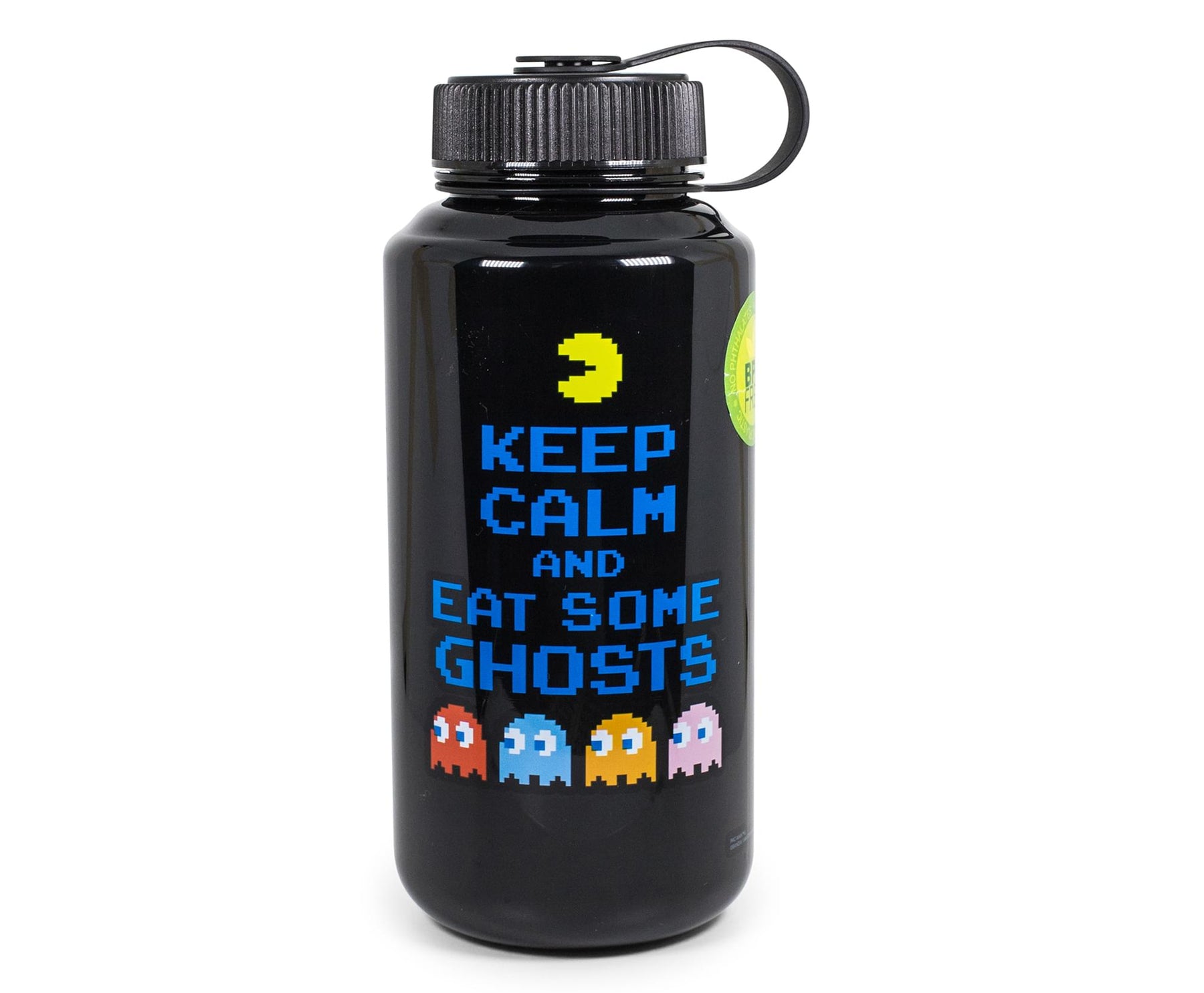 Pac-Man "Keep Calm and Eat Some Ghosts" Plastic Water Bottle | Holds 32 Ounces