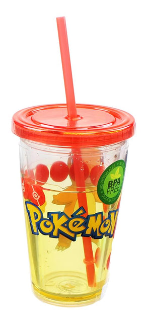 Pokemon Charmander 18oz Carnival Cup w/ Floating Confetti Pokeballs
