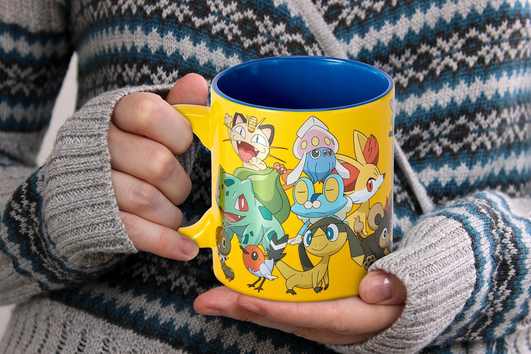 Pokémon XY Series Large Pokémon Group Foil Print Coffee Mug | Holds 20 Ounces