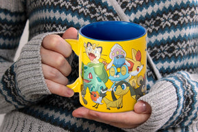 Pokémon XY Series Large Pokémon Group Foil Print Coffee Mug | Holds 20 Ounces