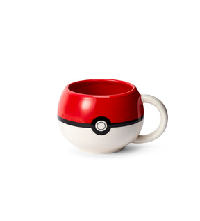 Pokemon Pokeball Molded Ceramic Coffee Mug