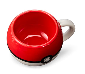 Pokemon Pokeball Molded Ceramic Coffee Mug