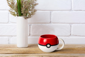 Pokemon Pokeball Molded Ceramic Coffee Mug