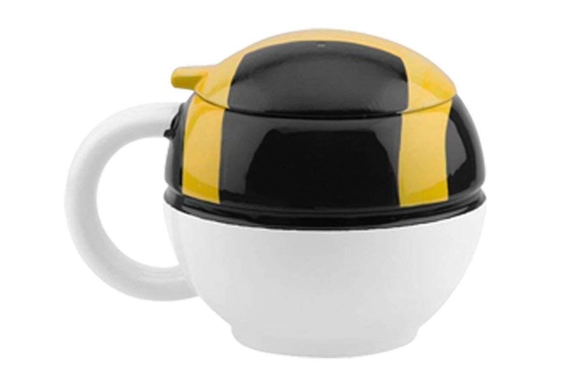Pokemon GO Ultra Ball 16oz Ceramic Molded Coffee Mug w/ Lid