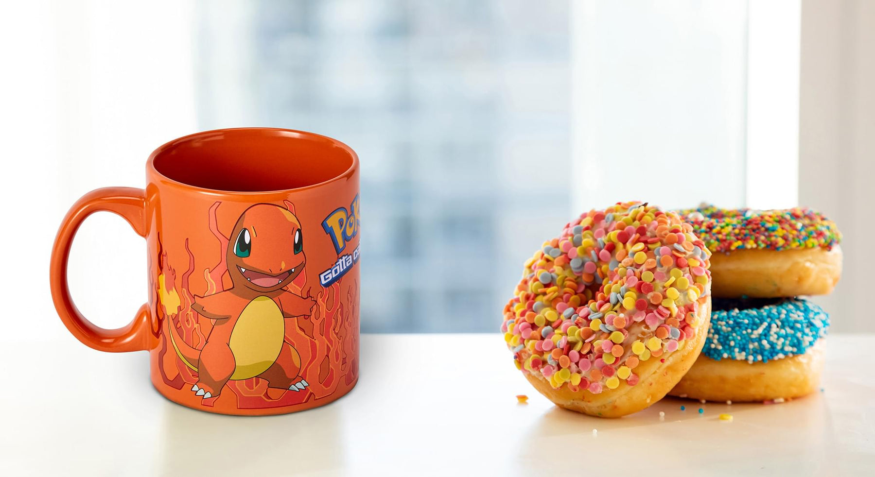 Pokémon Charmander Orange Foil Print Ceramic Coffee Mug | Holds 20 Ounces