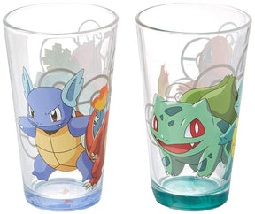 Pokemon 16oz Pint Glass Set of 2 w/ Bottom Spray