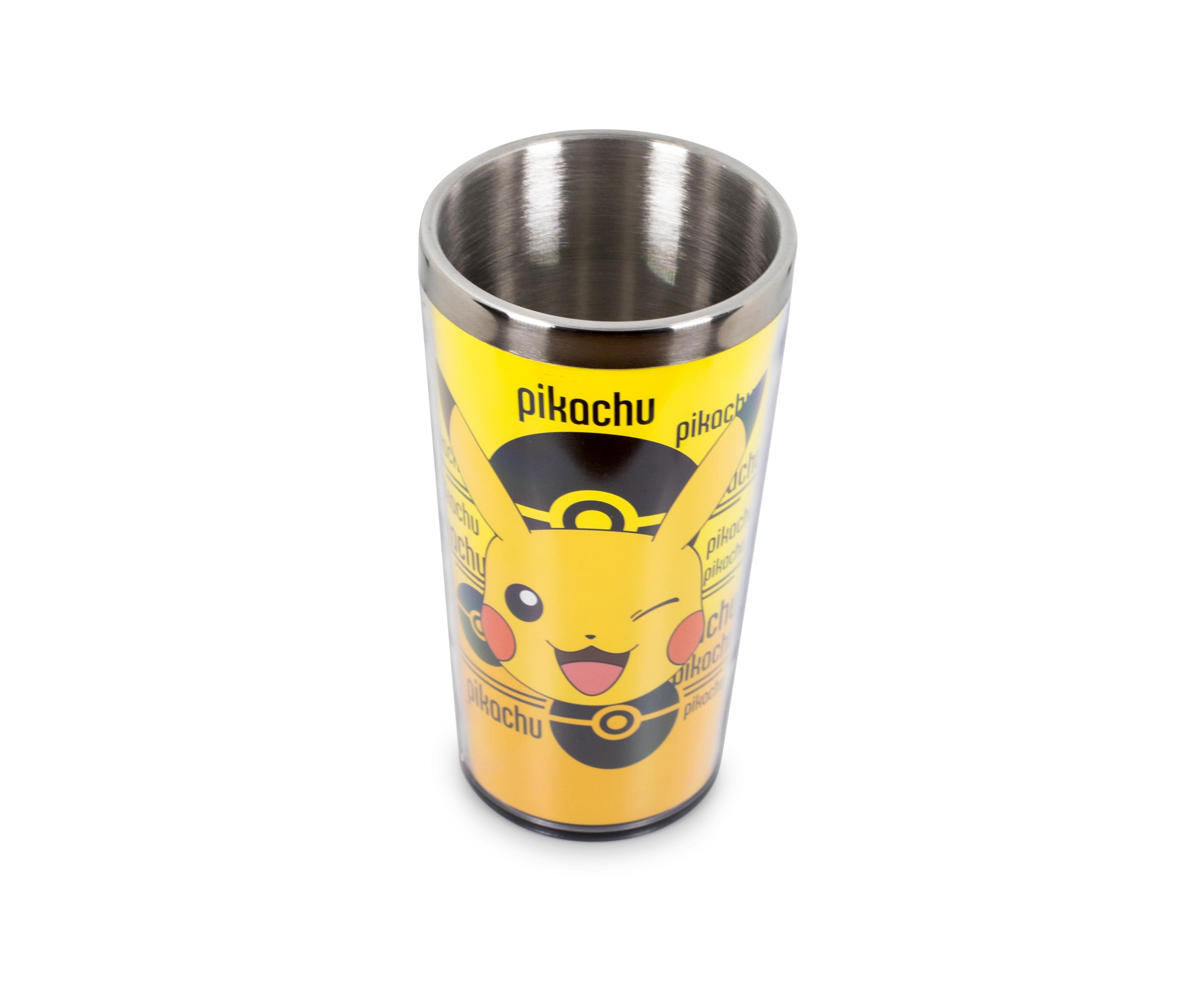 Pokemon Pikachu 16oz Insulated Travel Coffee Mug Tumbler w/ Non-Spill Metal Lid