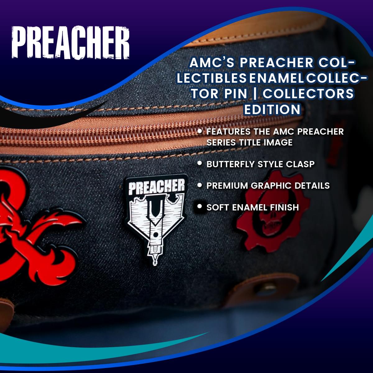 AMC’s Preacher Collectibles Enamel Collector Pin | Collectors Edition