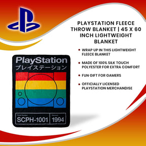 PlayStation Fleece Throw Blanket | 45 x 60 Inch Lightweight Blanket