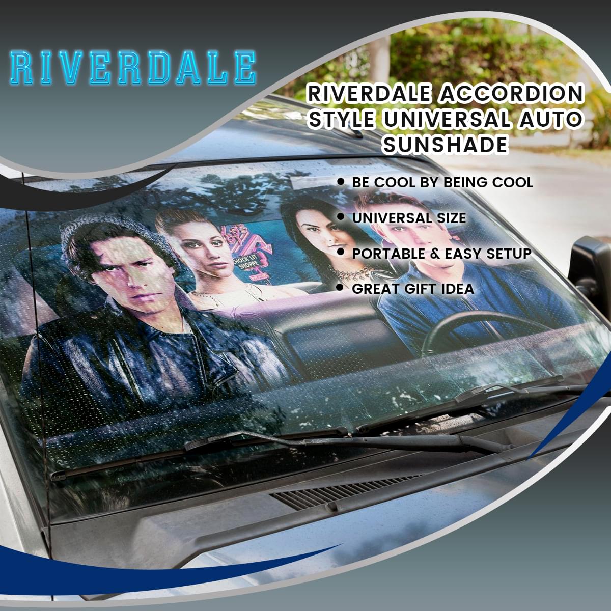 Riverdale Accordion Style Universal Auto Sunshade