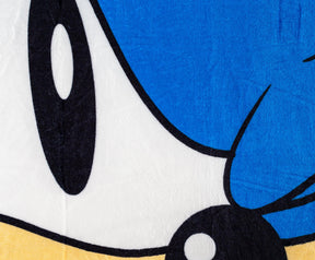 Sonic the Hedgehog Face Fleece Throw Blanket | 45 x 60 Inches