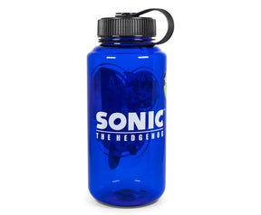 Sonic The Hedgehog Character Plastic Water Bottle | Holds 32 Ounces