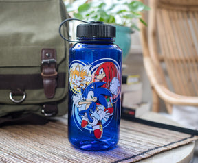 Sonic The Hedgehog Character Plastic Water Bottle | Holds 32 Ounces