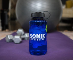 Sonic The Hedgehog Character Plastic Water Bottle | Holds 32 Ounces