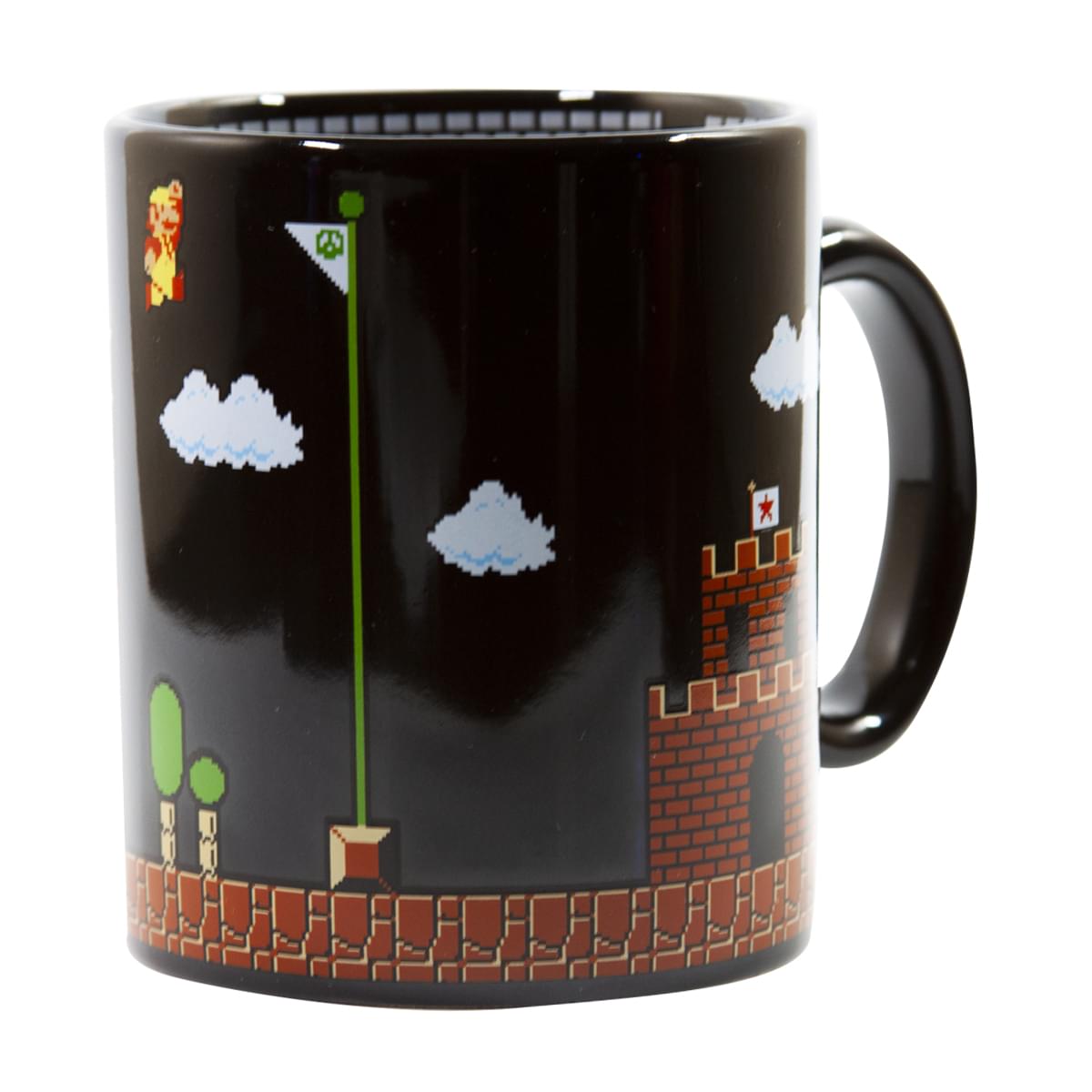 Super Mario Collectibles | Super Mario 8-Bit Boss Black Ceramic Coffee Mug