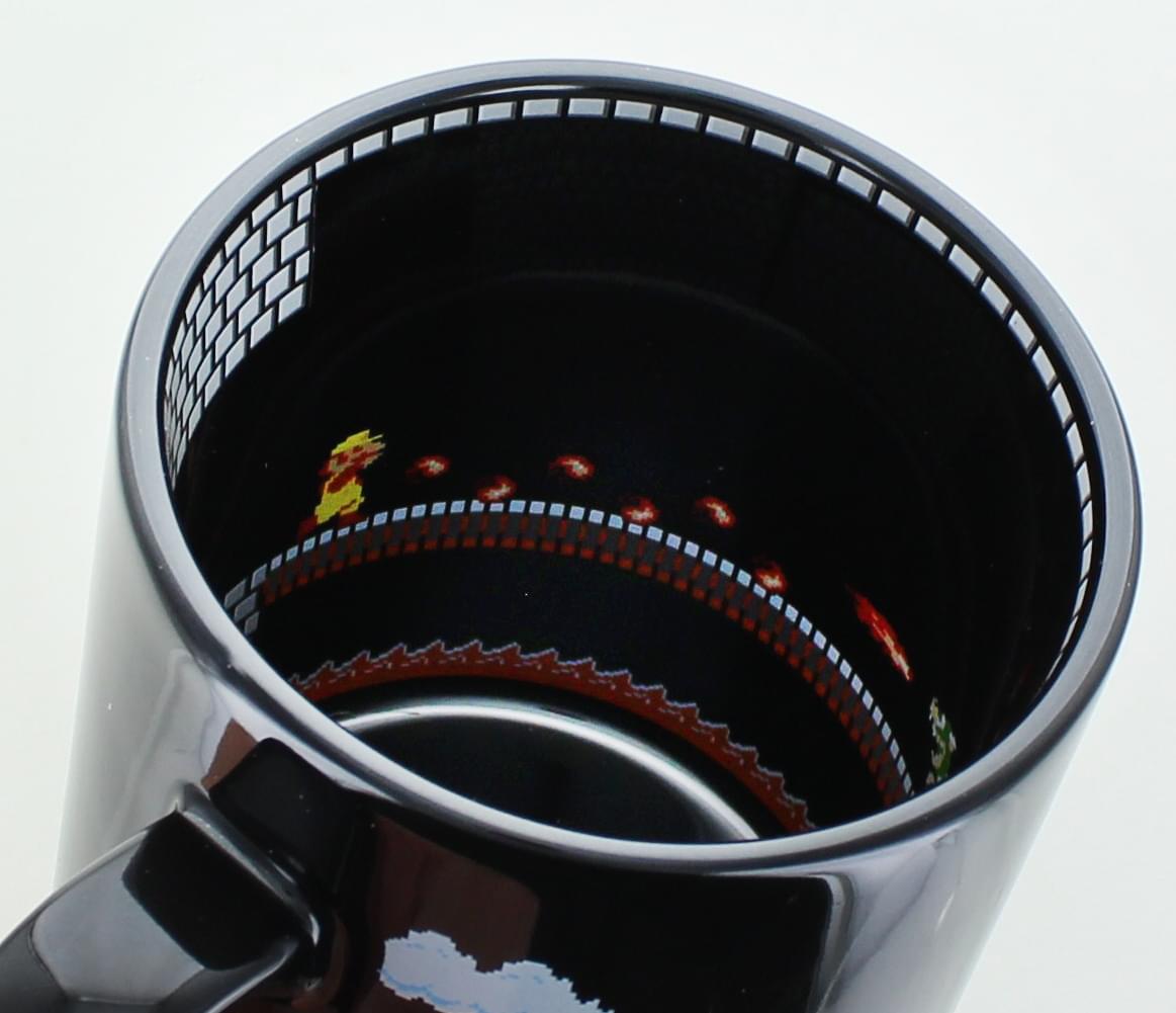 Super Mario Collectibles | Super Mario 8-Bit Boss Black Ceramic Coffee Mug