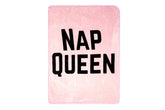 Nap Queen Fleece Throw Blanket | 45 x 60 Inch Cozy Lightweight Blanket