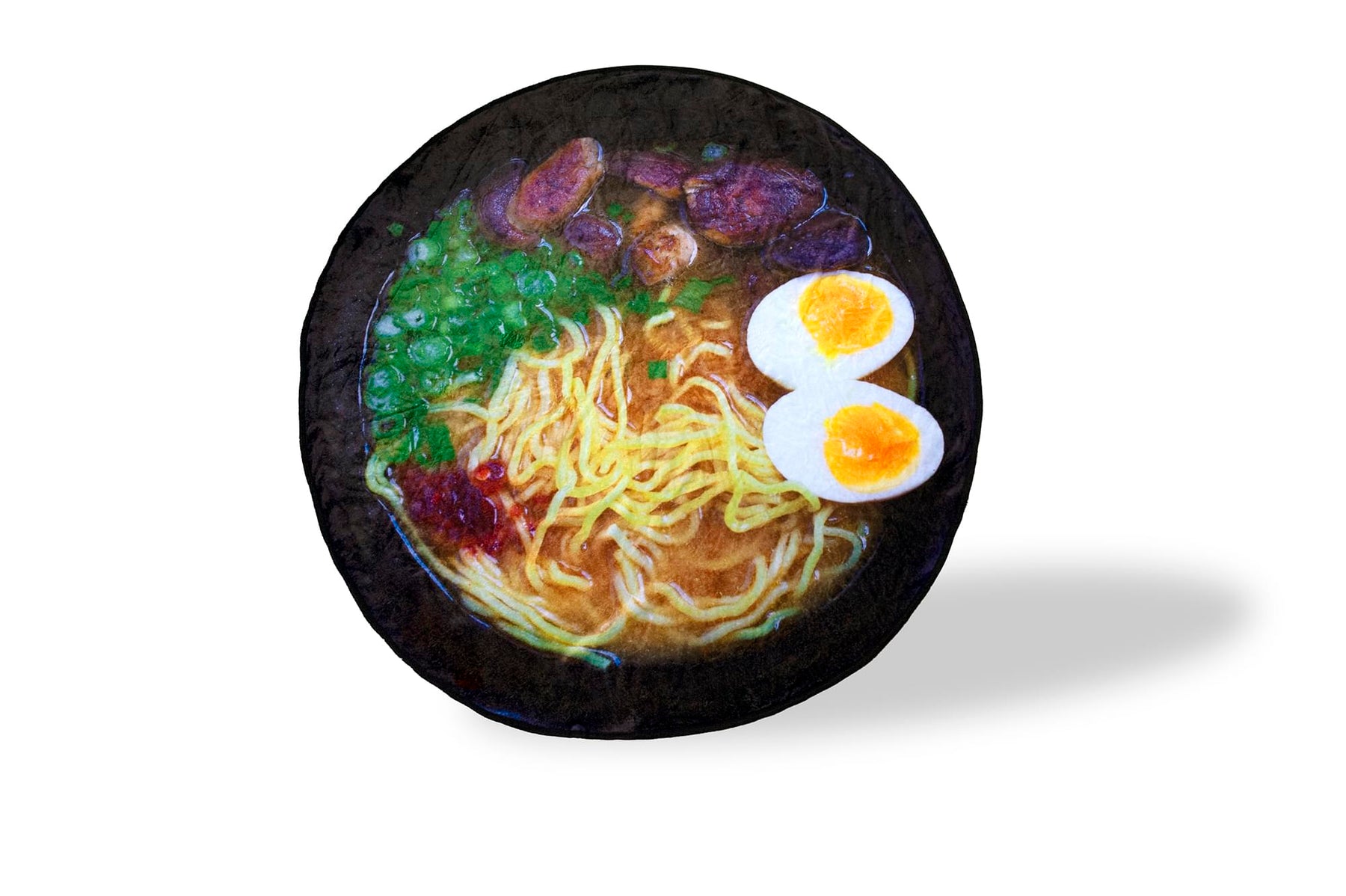 Ramen Bowl Fleece Throw Blanket | Large Soft Throw Blanket | 60-Inch Diameter