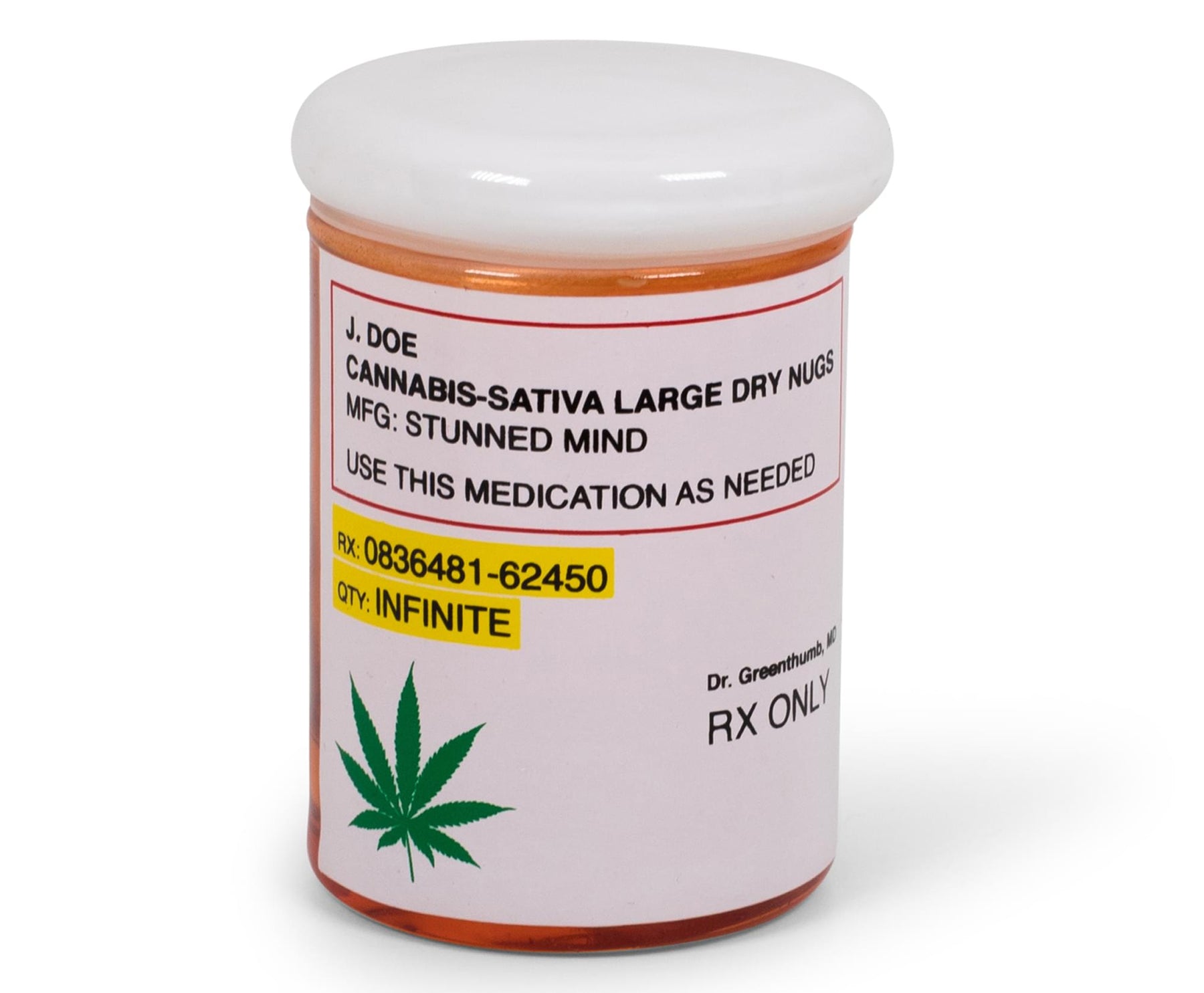 Prescription Marijuana Stash Jar | Holds 3 Ounces