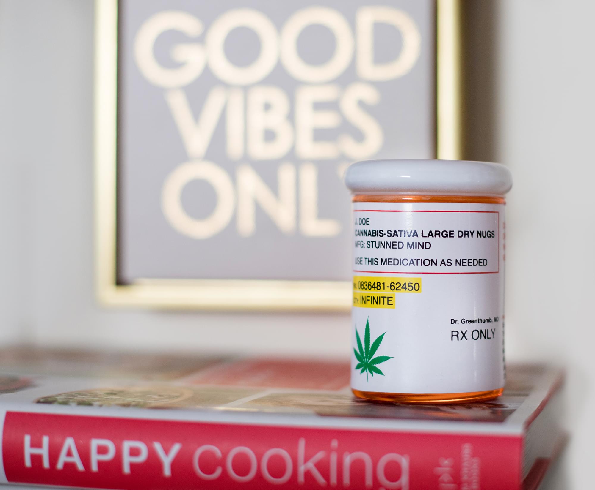 Prescription Marijuana Stash Jar | Holds 3 Ounces
