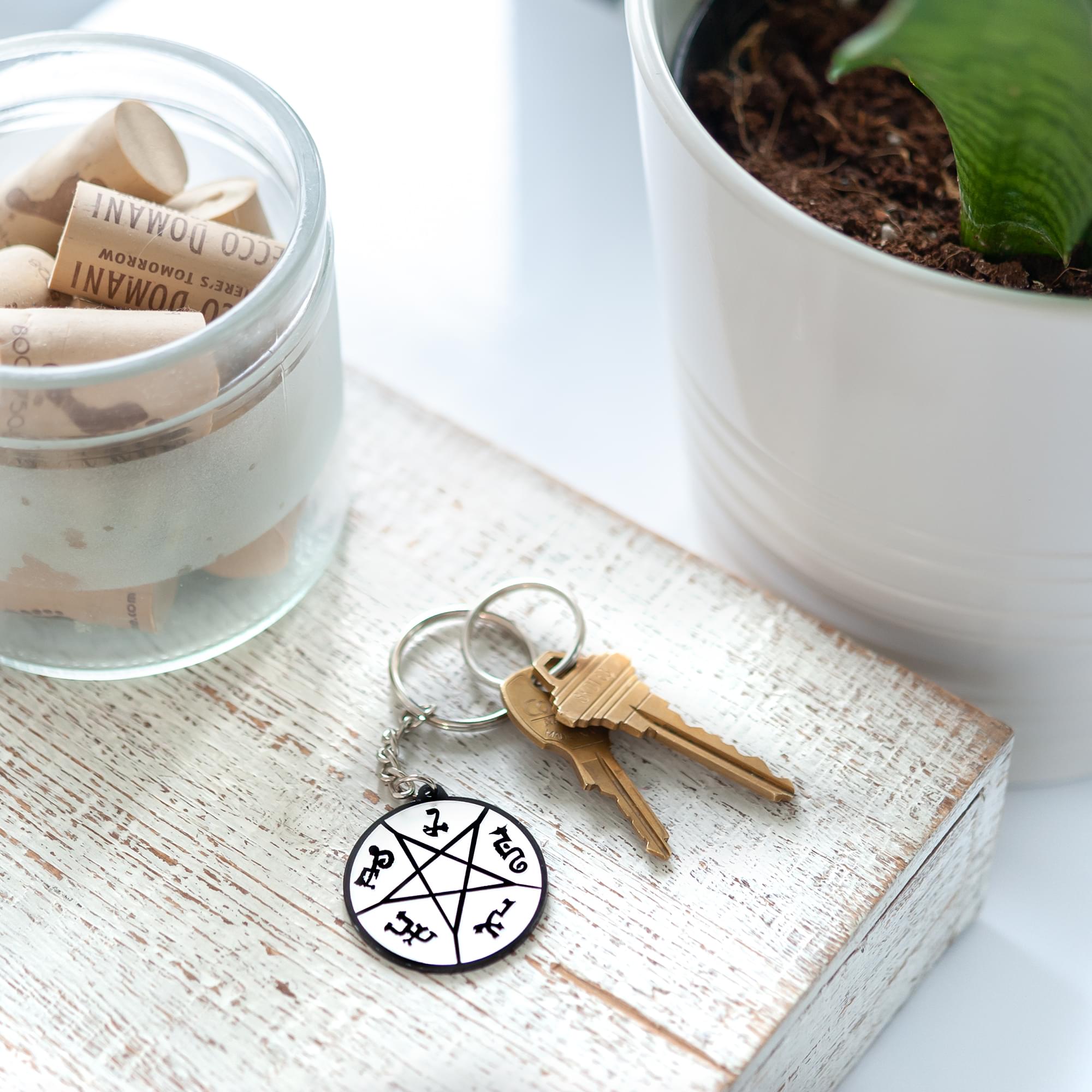 Supernatural Devil's Trap Soft Enamel/Metal Key Chain