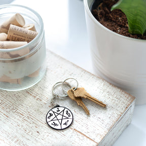 Supernatural Devil's Trap Soft Enamel/Metal Key Chain